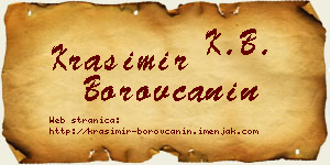Krasimir Borovčanin vizit kartica